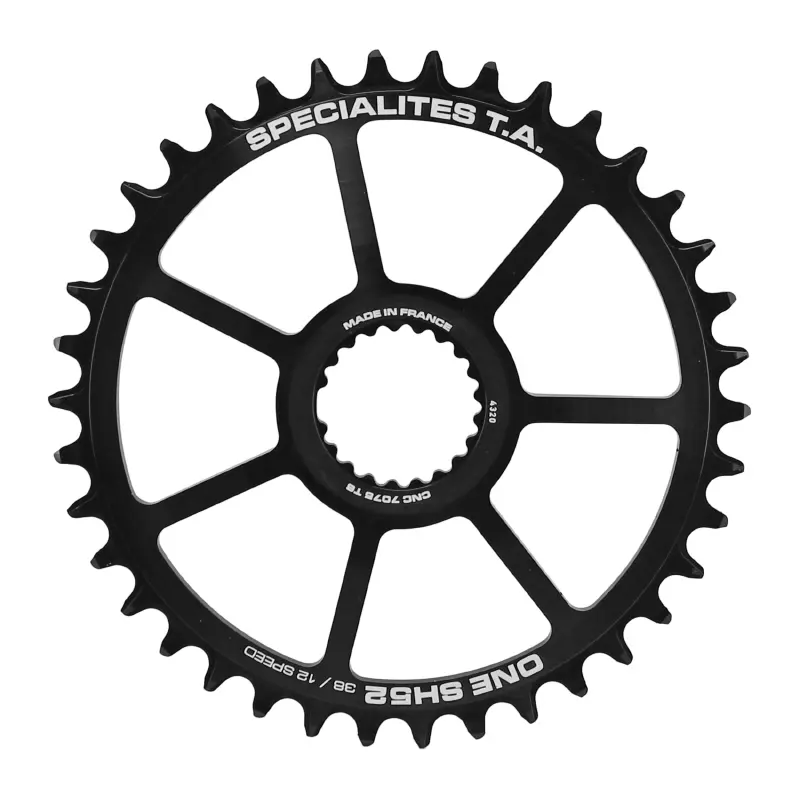 VTT 직접 장착 체인링 시마노 XTR M9100 - XT M8100 - SLX M7100 ta one SH52 38DTS comp M900 10-11-12V. narrow wide 블랙