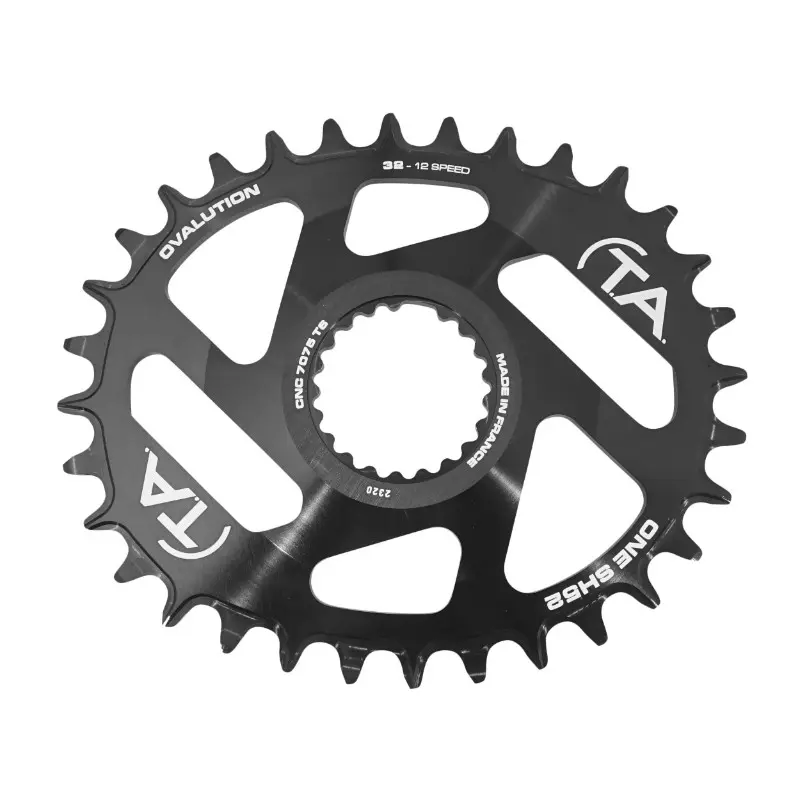 MTB-Kettenblatt Direct Mount für Shimano XTR M9100 - XT M8100 - SLX M7100 ta one SH52 oval 32Z kompatibel M900 10-11-12V. Narrow Wide schwarz