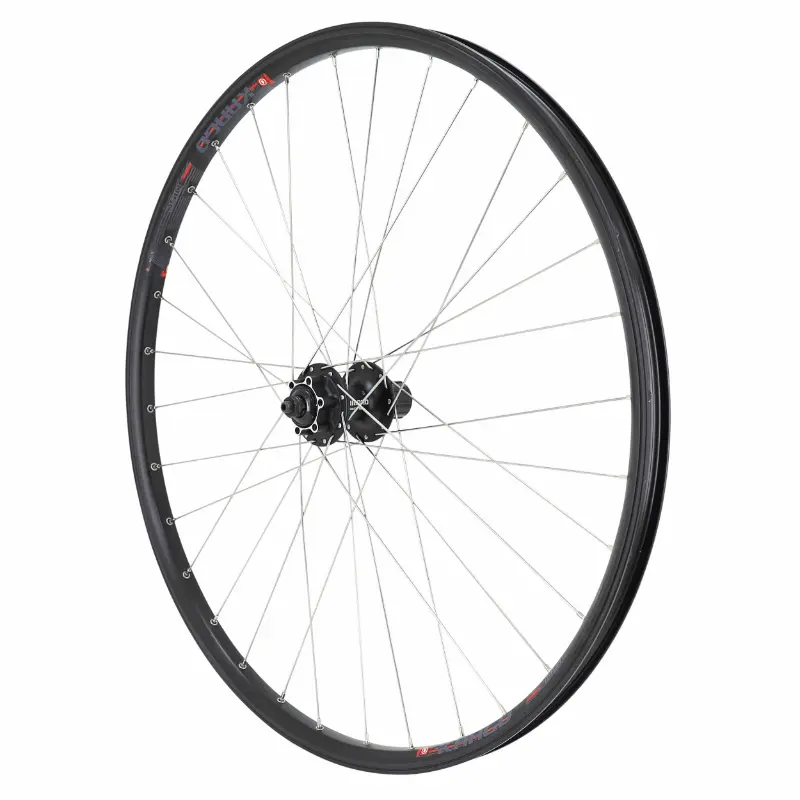 Roue arrière Velox Kargo L 700x35 28" disque 6 trous moyeu Shimano Deore M475 cassette 11-10-9-8V jante 25C 32 rayons inox