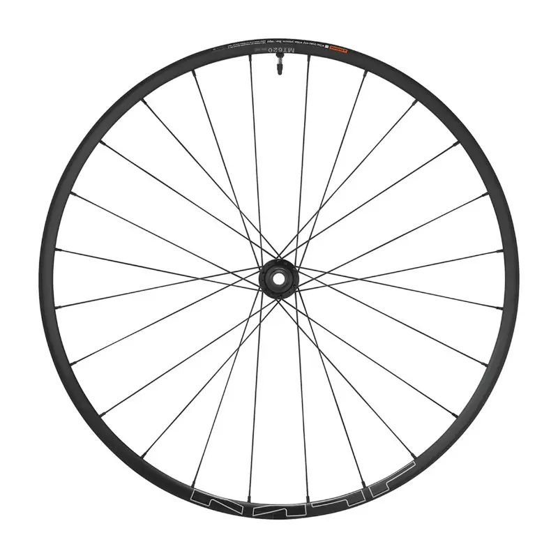 Roue VTT 29" Shimano MT620 Boost tubeless Centerlock avant noir axe traversant 15-110 jante 30C