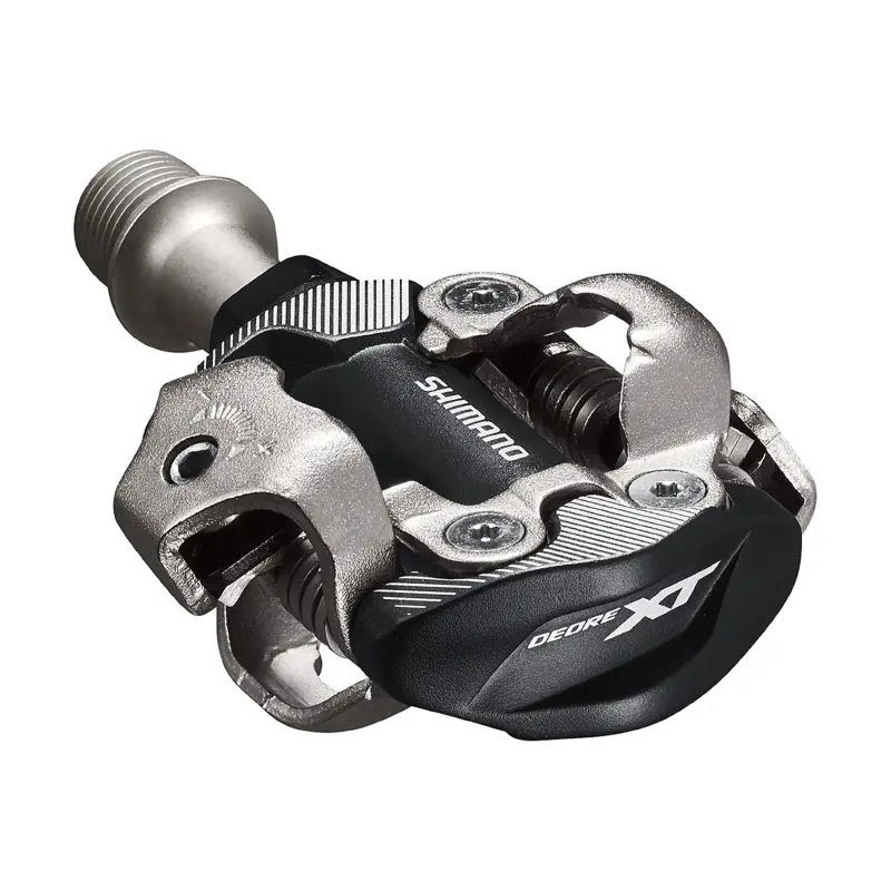 Pédales VTT automatiques Shimano XT M8100 SPD grises avec cales (paire)
