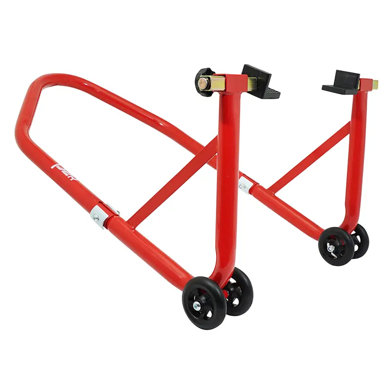 Lève-béquille moto stand arrière universel acier rouge P2R