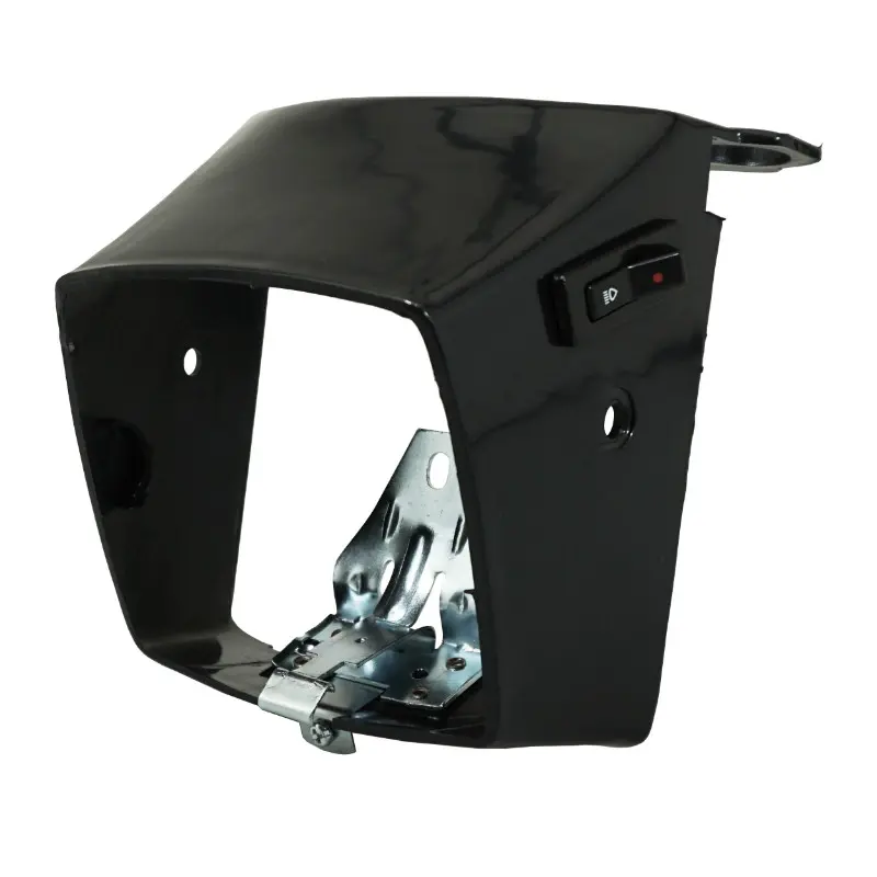 Capot phare-projecteur adaptable Peugeot 103 MVL Vogue noir avec patte et ressort