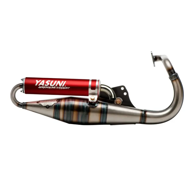 Silencieux Yasuni Z verni rouge pour Peugeot 50 TKR, Trekker, Speedfight 1 et 2, Vivacity, Buxy - TUB1001R