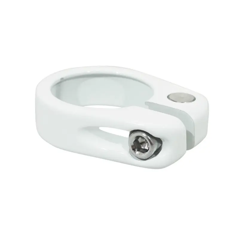 Sattelstützen-Klemmring Newton Aluminium weiß Durchmesser 28,6 mm