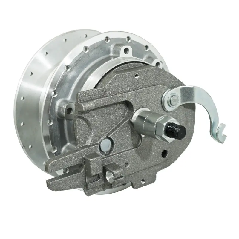 Moyeu roue cyclo adaptable Peugeot MBK 89 diamètre 100 mm avec flasque et axe Sélection P2R
