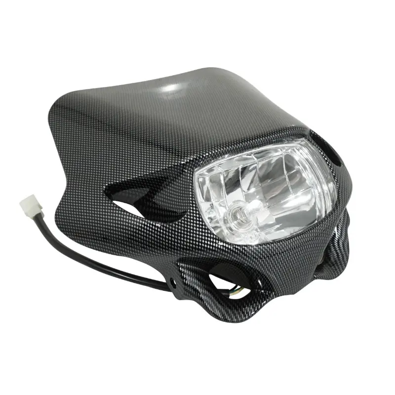 Universal 50 cc fork headlight mount box Replay carbon — view 3