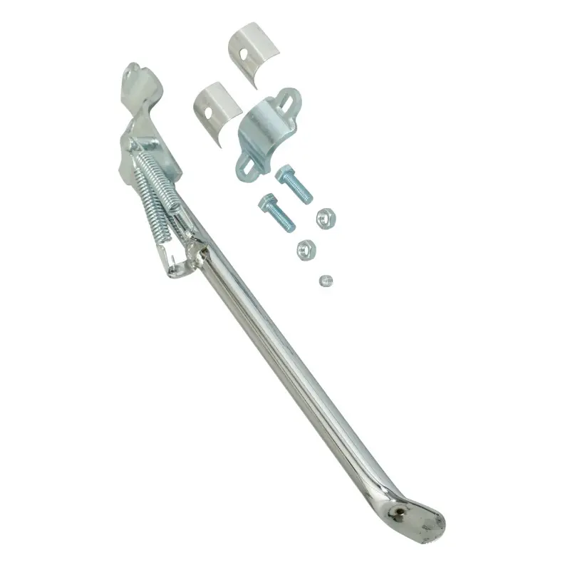 Béquille cyclo latérale adaptable Peugeot 103 SP MVL lisse chrome 340 mm