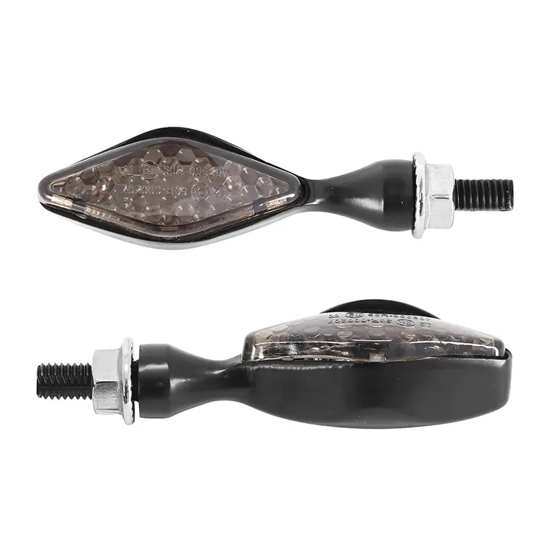 Clignotant moto Avoc mini saka 12 leds orange base alu fume-noir (l 73MM - h 22MM - l 23MM) (homologue ce) (paire)