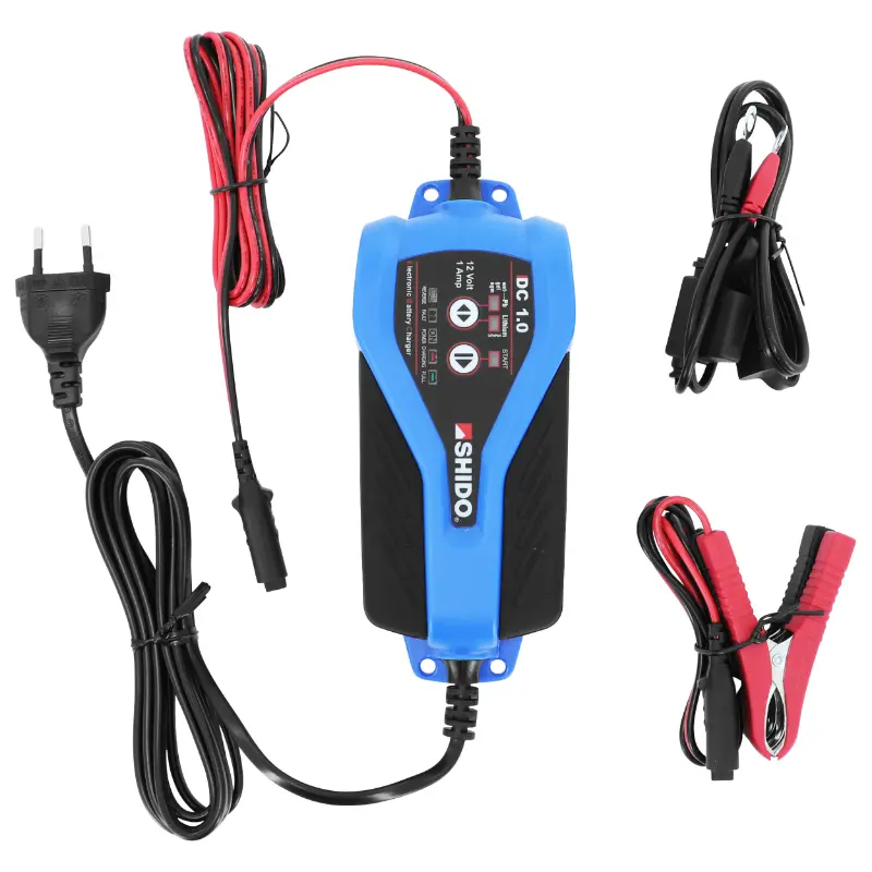 Chargeur de batterie Shido DC 1.0 lithium ion-gel-acide 12V de 2A à 40 ah canbus (lg180xl80xh40)