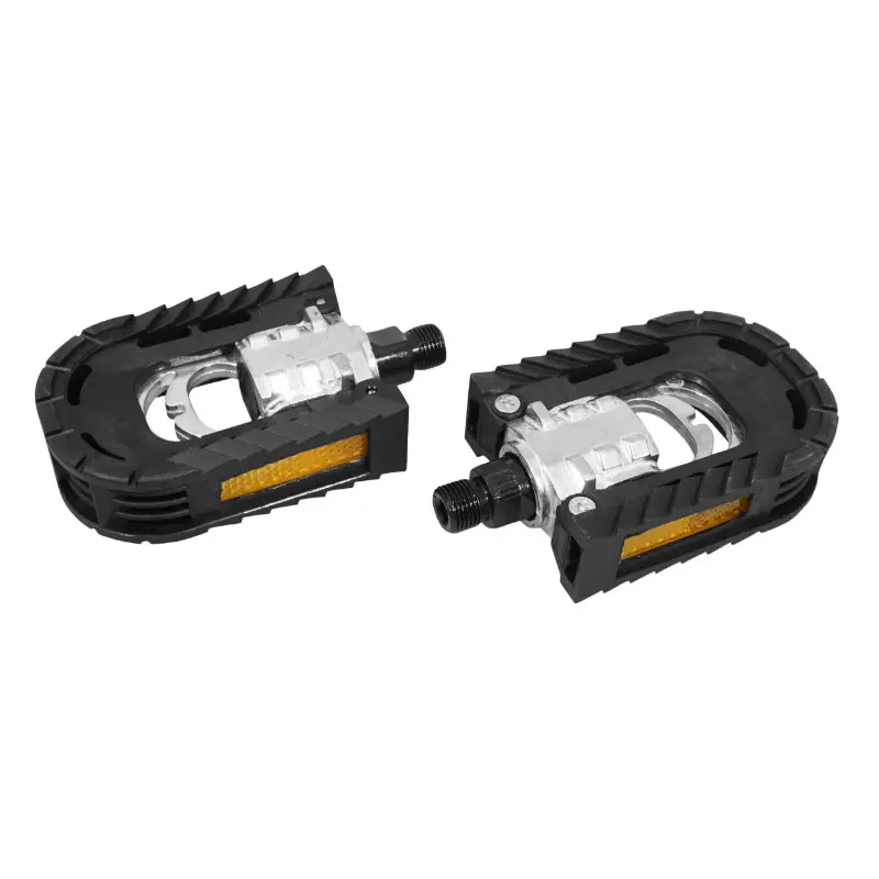 Pédales City Newton pliantes alu-résine noir-argent 9-16 (paire)