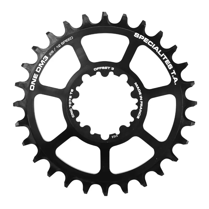 SRAM GX - XX1 - X01用 ダイレクトマウントVTTチェーンリング DM3 28DTS 11-12速 ナローワイド ブラック (ブーストオフセット3MM)