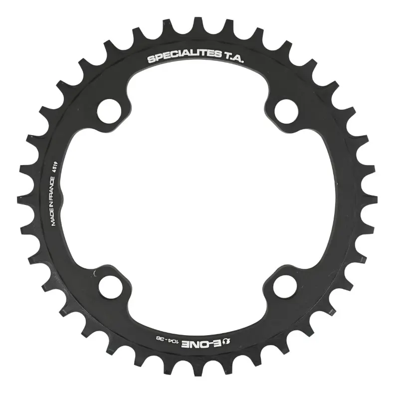 Зъбно колело за VAE-e-bike 4BRA d.104 за bosch - brose - yamaha - giant - shimano e-steps ta e-one 36DTS mono черно alu 7075 narrow wide