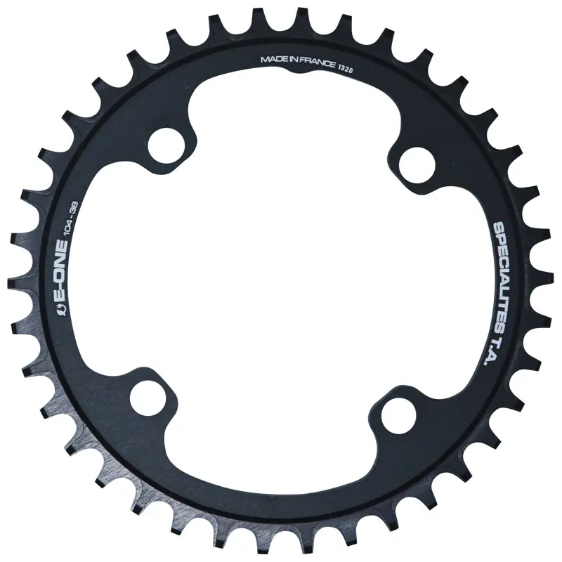 Kettenblatt E-Bike 4BRA d.104 für bosch - brose - yamaha - giant - shimano e-steps ta e-one 38DTS mono schwarz alu 7075 narrow wide