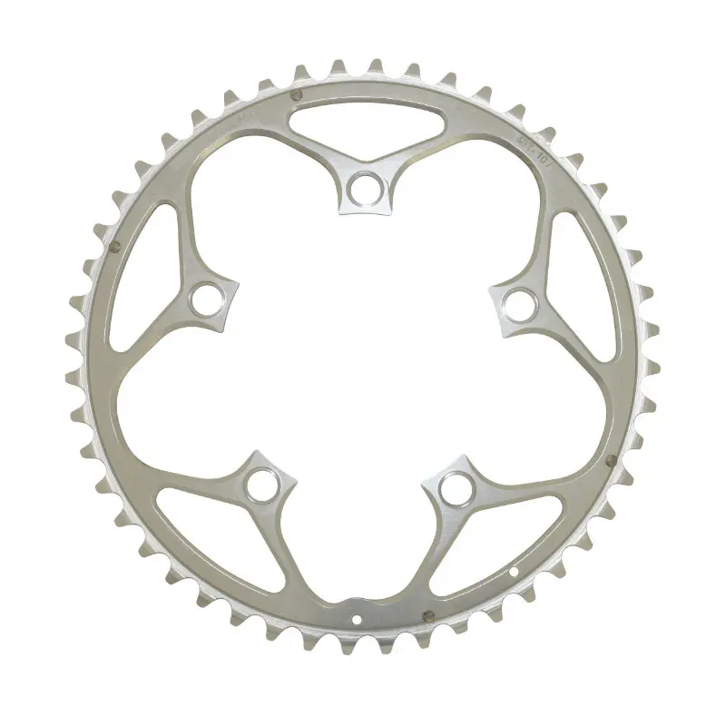 Plateau route 5BRA d.110 Stronglight 48DTS exterieur argent alu 7075 type shimano 9-10V.