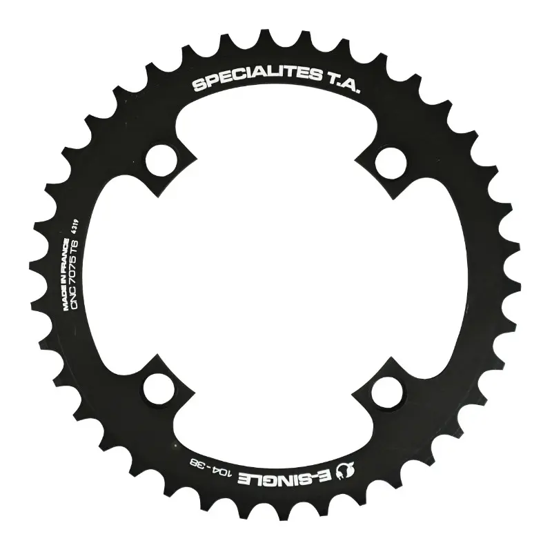 Plateau vae-e-bike 4BRA d.104 pour bosch - brose - yamaha - giant - shimano e-steps ta e-single 38DTS mono noir alu 7075