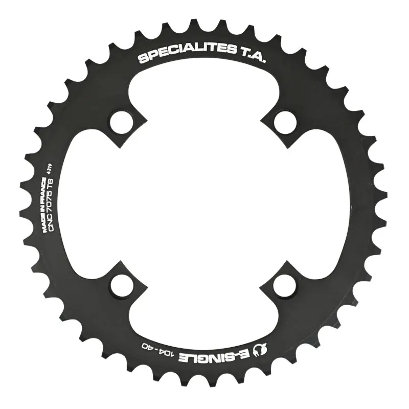 Kettenblatt VAE-E-Bike 4BRA d.104 für bosch - brose - yamaha - giant - shimano e-steps ta e-single 40DTS mono schwarz alu 7075