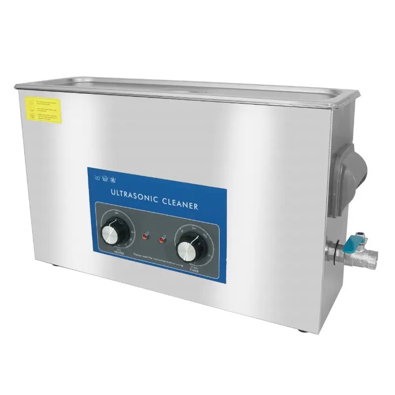 Professioneller analoger Ultraschall-Reiniger 10L 240 Watt mit Ablassventil (505x135x150mm) - Spezial für kleine Vergaserrampe (max. Rampenbreite 9CM) (Premium-Qualität)