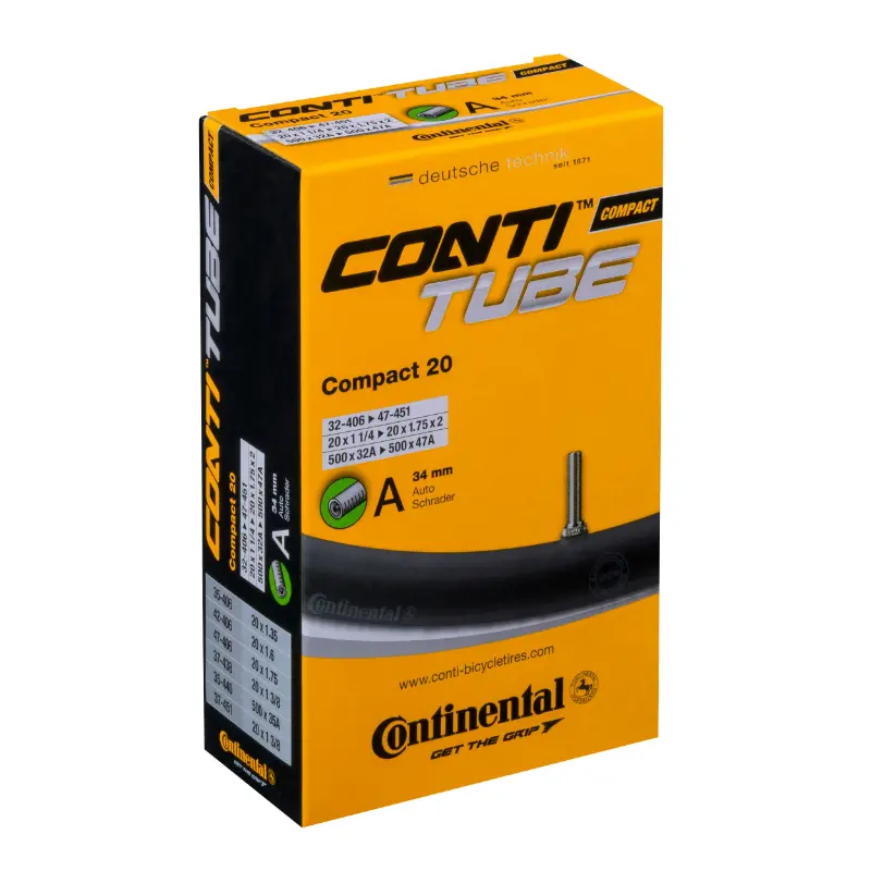 Cykelslange 20 x 1.50-2.00 Continental standardventil 34 mm
