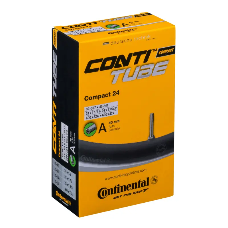 Chambre à air vélo 24 x 1.50-2.00 Continental valve standard 40 mm