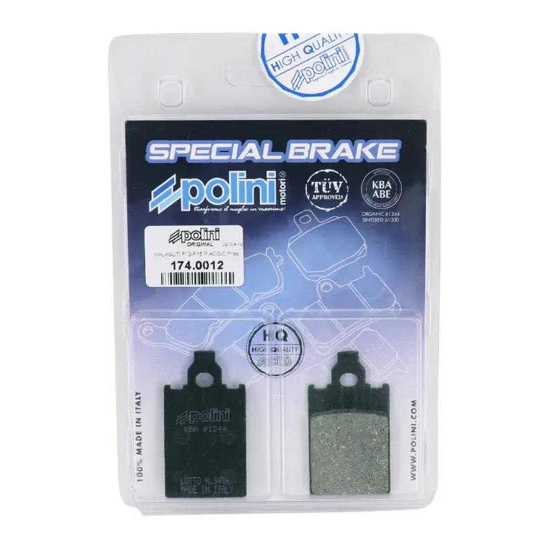 Polini Bremsbelag für atala 50 carosello - gilera 50 eaglet - malaguti 50 F15 - MBK 50 x-limit - yamaha 50 DT r (l 32MM - h 57MM - p 5.5MM) (174.0012) (original) — Ansicht 3