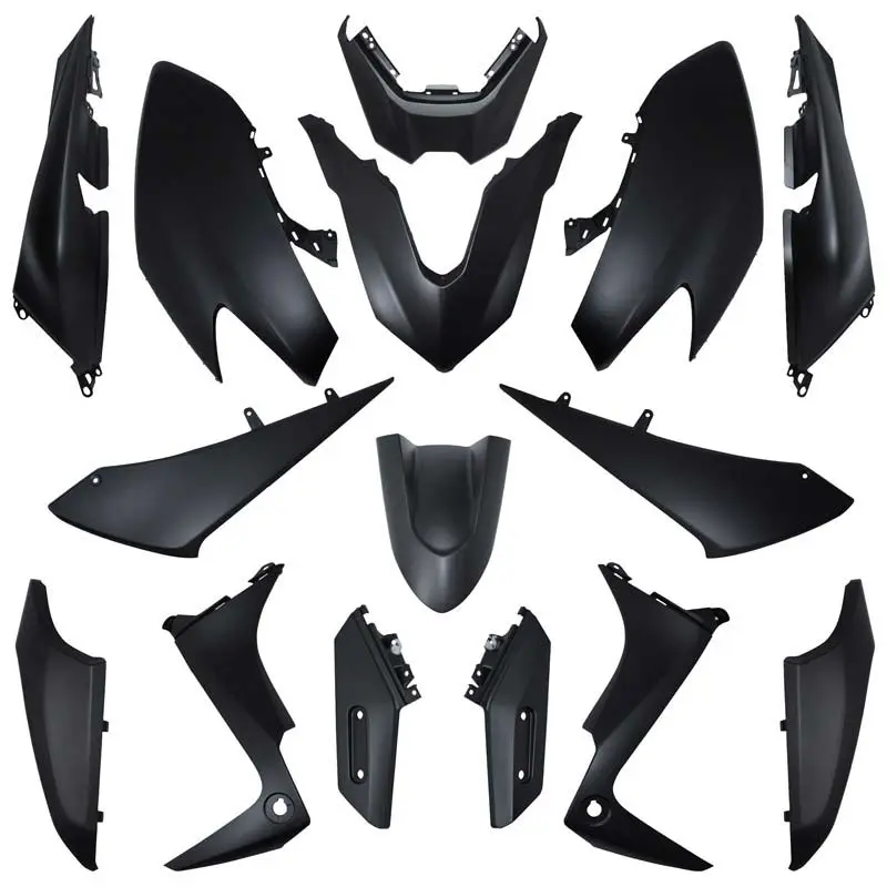 কার্বডি বডি কিট Yamaha 530 TMAX 2017-2019 ম্যাট ব্ল্যাক 15 পিস P2R
