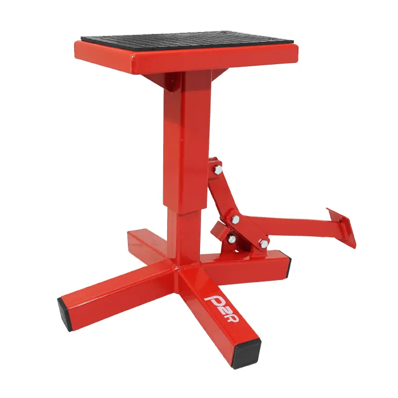 Motorrad-Hebebühne Cross P2R Stand mit Pedal Stahl rot (Mindesthöhe 320 mm - Maximalhöhe 400 mm) — Ansicht 2