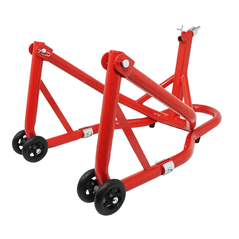 Motorrad-Ständer Hebehilfe P2R vorne Befestigung unter Gabel Stahl rot 68 cm — Ansicht 4