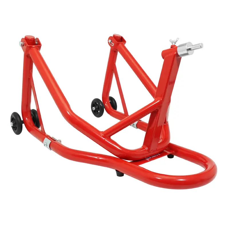 Motorrad-Ständer Hebehilfe P2R vorne Befestigung unter Gabel Stahl rot 68 cm — Ansicht 6