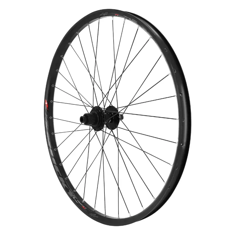 MTB Laufrad 27,5" Velox Trucky 30 Tubeless Ready hinten Centerlock schwarz Nabe Shimano TC500 Kassette Microspline 12V Steckachse 12-142 Felge 30C 32 Speichen