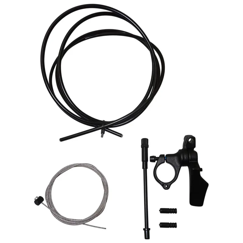 Levier de tige de selle télescopique P2R Satori aluminium noir fixation cintre VTT