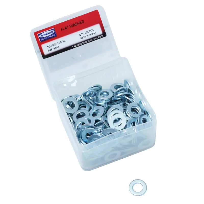 Rondelle plate acier diam 8X16 mm - Boîte de 200 pièces P2R
