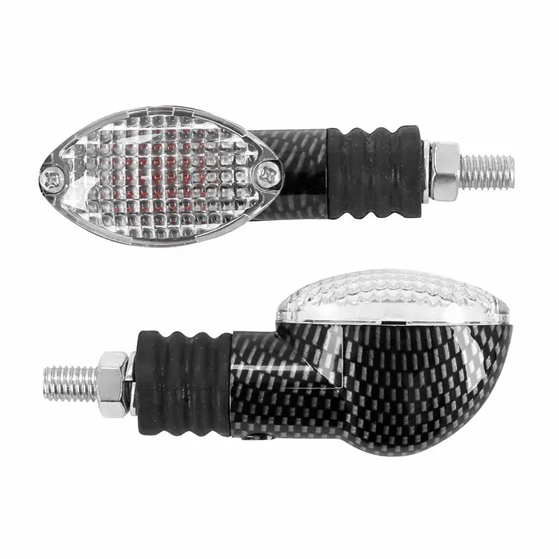 Universal turn signal Replay mini oval with BA9S bulb clear-carbon (l 71MM - h 28MM - w 38MM) (pair) **