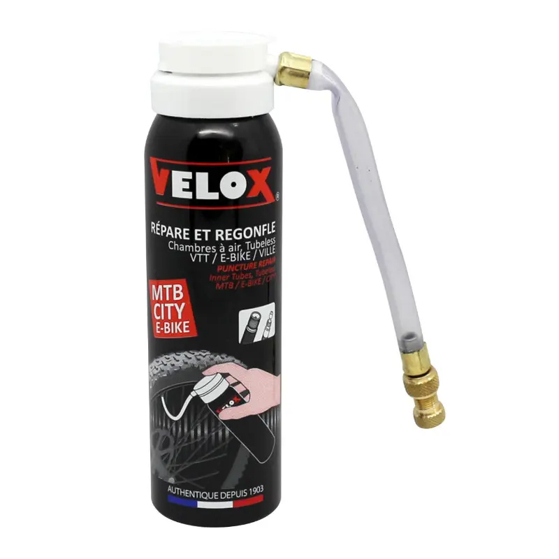 Bombe anti-crevaison Velox VAE - E-bike et VTT Presta-Schrader 100 ml