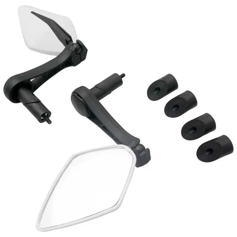 Rétroviseur vélo Newton Losan blanc fixation cintre 10x5,5 cm paire