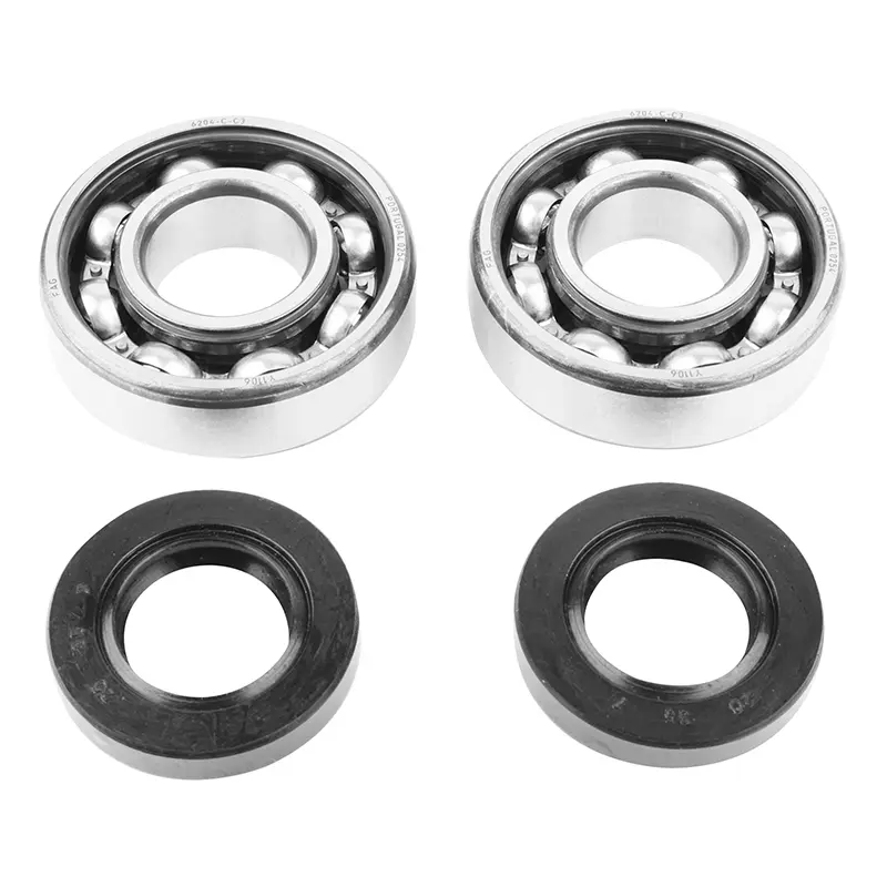 Roulement d'embiellage + joint 50 a boite P2R adaptable derbi 50 senda, gpr-gilera 50 SMT, RCR (moteur euro 2 + euro 3) (kit 6204 fag acier C3-JOINT nitrile)
