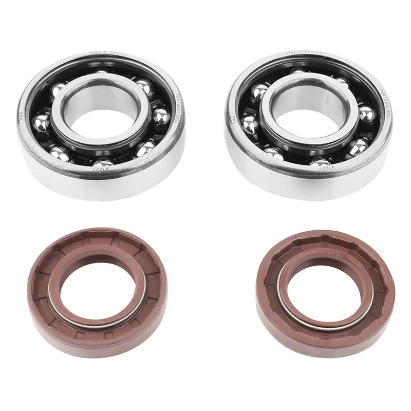 Roulement d'embiellage + joint 50 a boite P2R adaptable derbi 50 senda, gpr-gilera 50 SMT, RCR (moteur euro 2 + euro 3) (kit 6204 fag polyamide C4-JOINT viton)