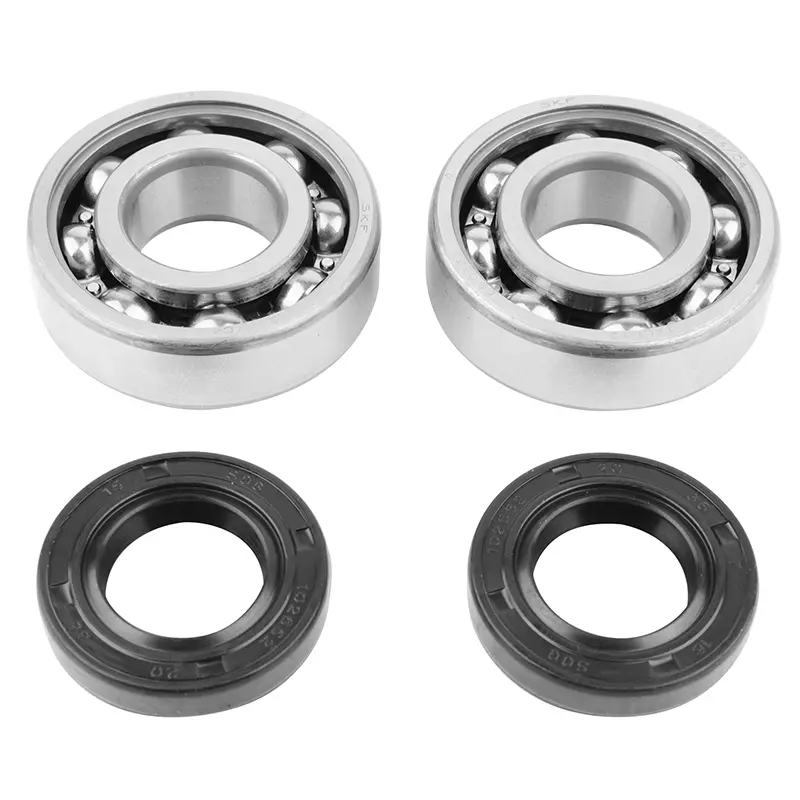 Roulement d'embiellage + joint 50 a boite P2R adaptable derbi 50 senda, gpr-gilera 50 SMT, RCR (moteur euro 2 + euro 3) (kit 6204 SKF acier C4-JOINT nitrile)