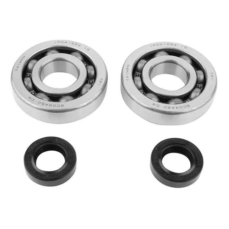 Roulement d'embiellage + joint cyclo P2R adaptable peugeot 50 fox (kit SC04A47CS tpi acier C4-JOINT nitrile)