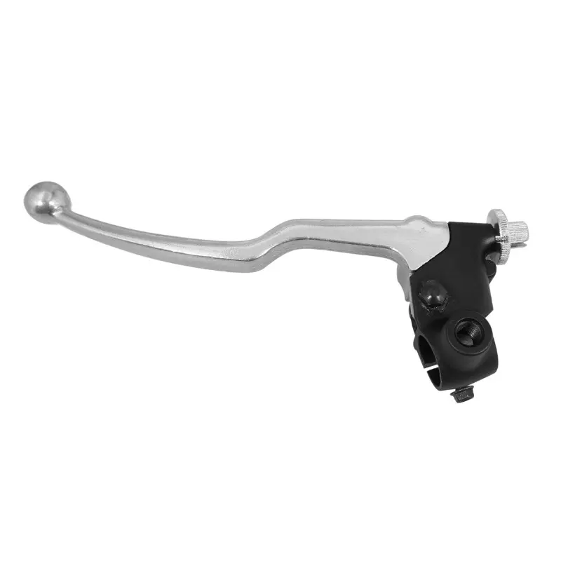 Poignée-levier d'embrayage Domino aluminium gauche noir poli avec support rétro M10
