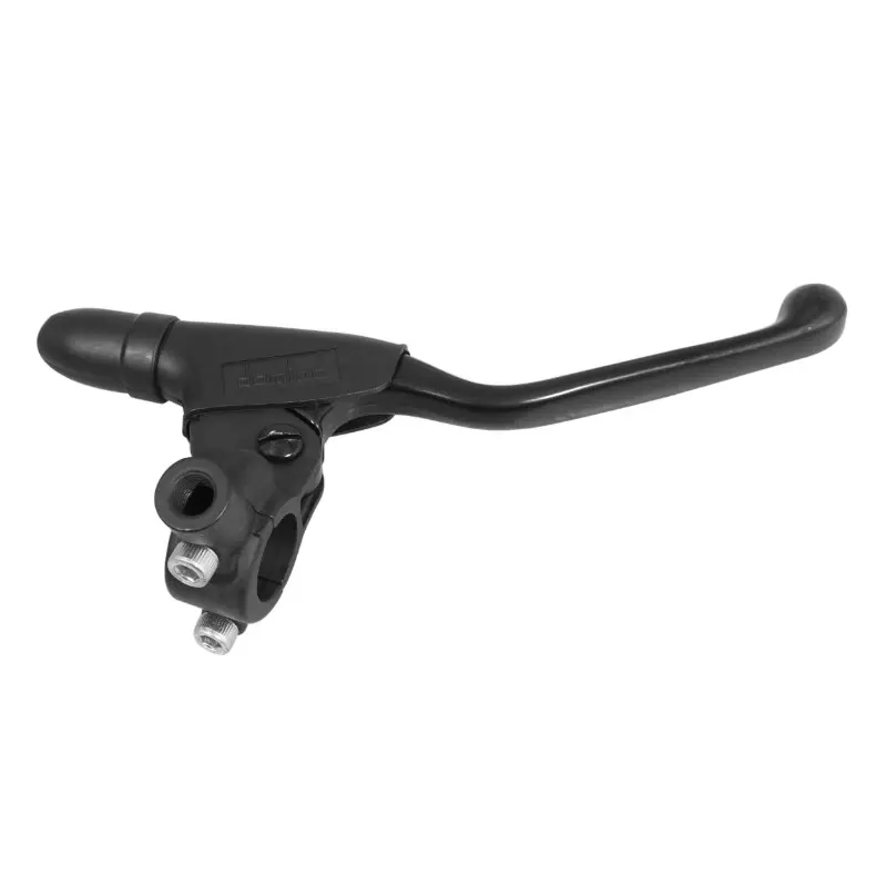 Poignée de frein moto off-road Domino alu noir droit avec cache-poussière