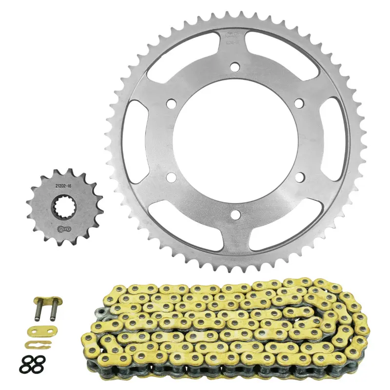 Kit chaîne AFAM adaptable Kawasaki Z125 et Ninja 125 2019-2024 428 16x56