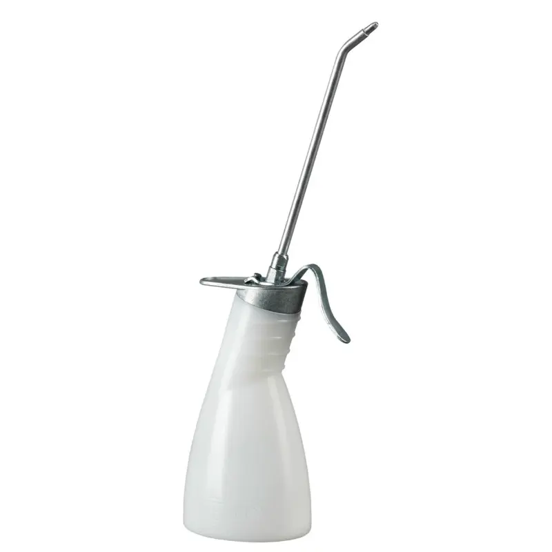 Werkstatt-Öler Pressol Polyethylen transparent 500 ml Messing-Pumpe starre Tülle 165 mm