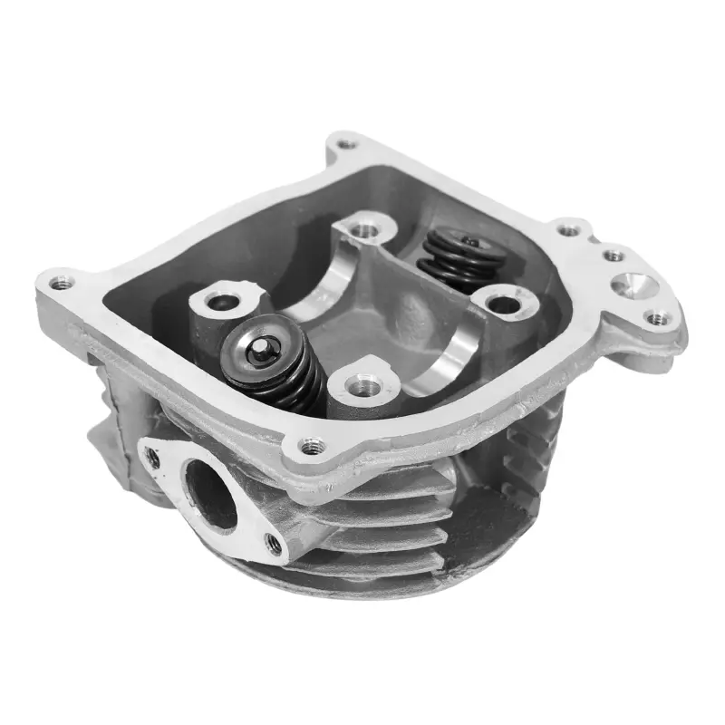 Culasse P2R adaptable Peugeot 50 Kisbee 4T et scooter 50 chinois GY6 139QMB Euro 3 (longueur soupape 64 mm avec anti-pollution)