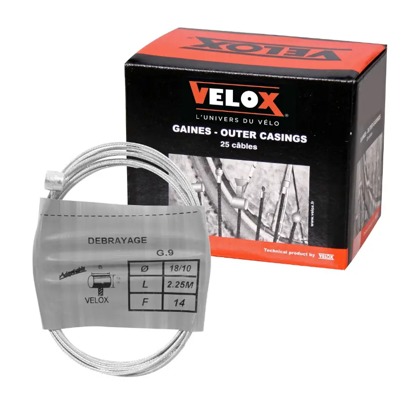 کلچ کیبل Velox G.9 گیند 8x8 mm قطر 18-10 لمبائی 2,25 m (14 تاروں) - 10 کے ڈبے میں