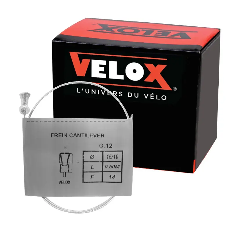 Câble de frein VTT cantilever Velox galva 15-10 0,50 m (boîte de 25 câbles)