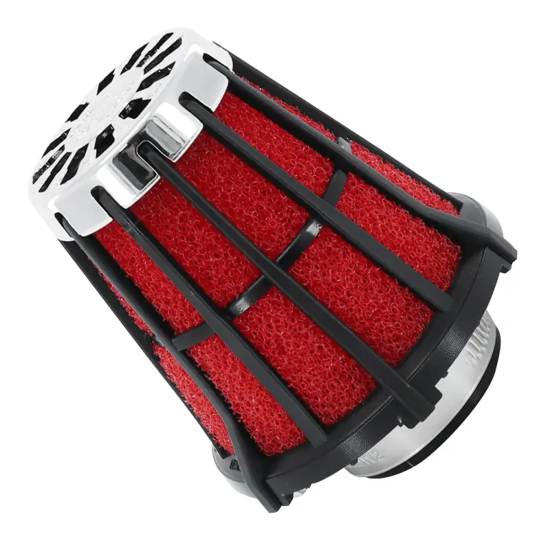 Filtre à air Malossi E5 PHBN-PHVA droit décentré noir mousse rouge D.35MM (sauf Peugeot)