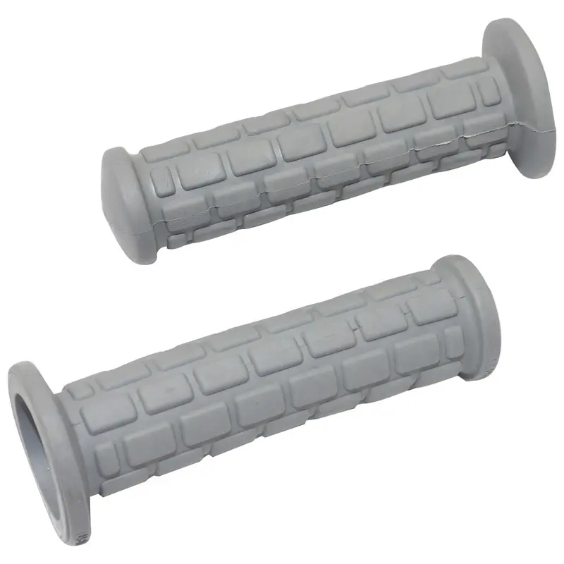 Revêtement de poignée adaptable cyclo Peugeot-MBK gris long 130 mm (paire)