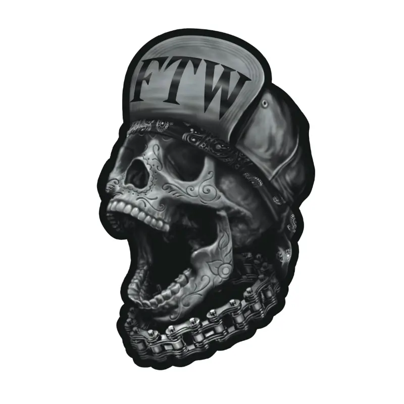 Lethal Threat 해골 데스 스티커 FTW 60x80mm