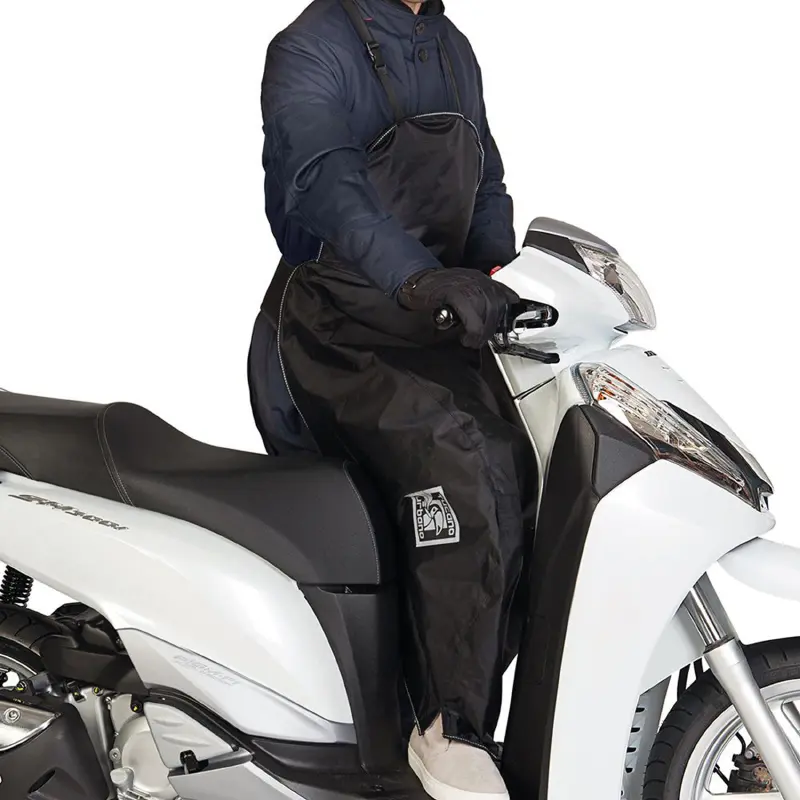 Universal-Fahrerschürze TUCANO URBANO schwarz wasserdicht mit Thermo-Futter — Ansicht 4